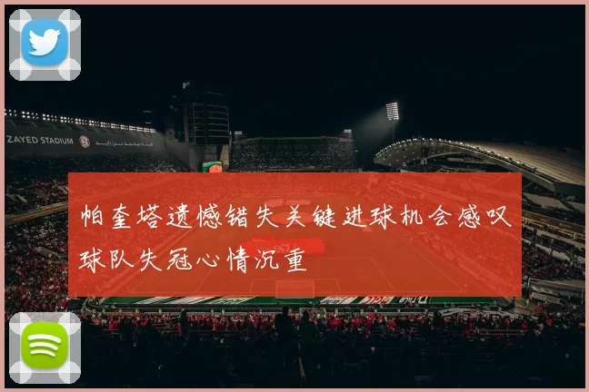 帕奎塔遗憾错失关键进球机会感叹球队失冠心情沉重
